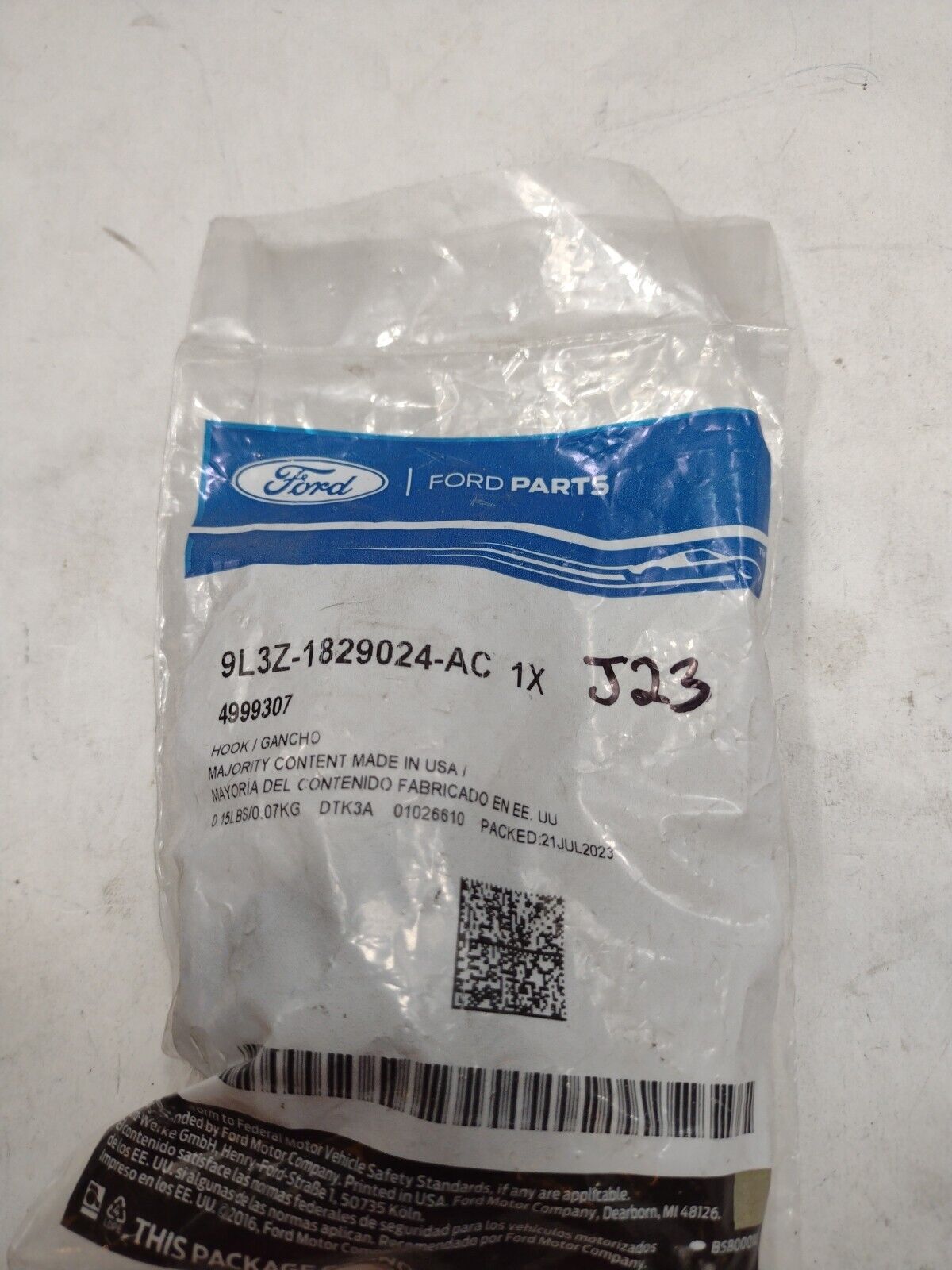 Genuine OEM Ford Coat Hook 9L3Z-1829024-AC