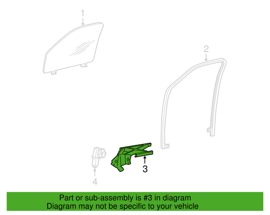 Genuine OEM Ford Expedition Left Side Window Regulator 02-06 Motorcraft WLR11