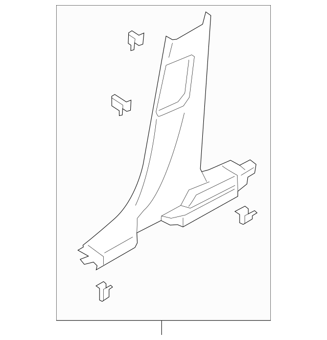 Genuine OEM Ford Right Center B Pillar Lower Trim Cover Panel M1PZ7824346AA