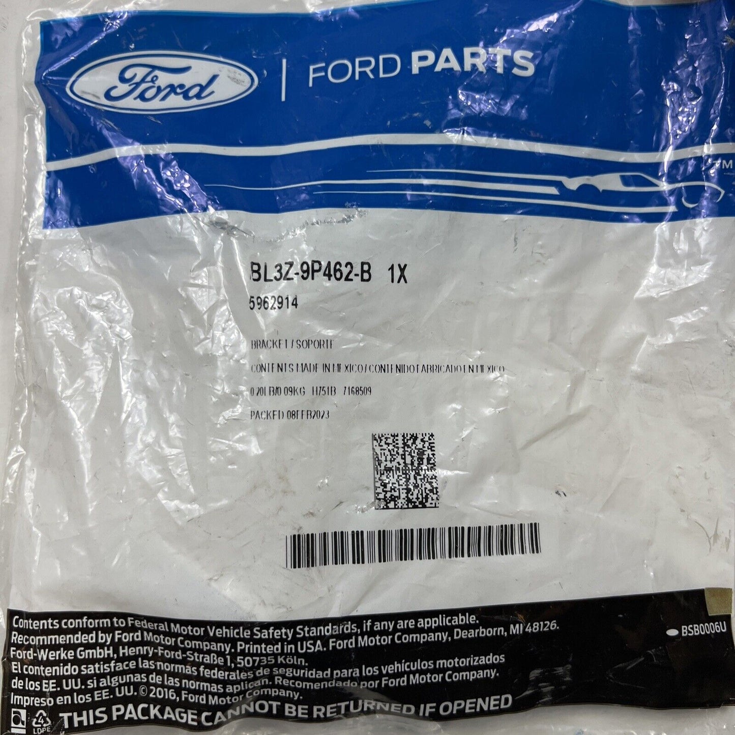 Genuine OEM Ford Rear Left Driver Side Turbo-Turbocharger Bracket BL3Z9P462B