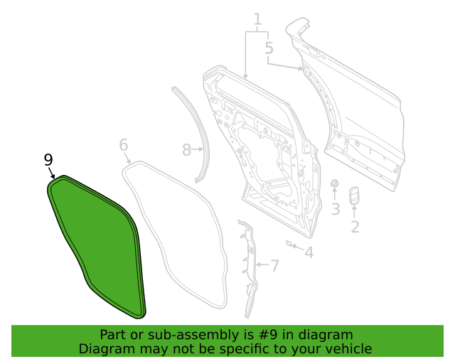 Genuine OEM Ford Explorer Rear Left/Right Inner Door Seal 20-24 LB5Z78253A10A