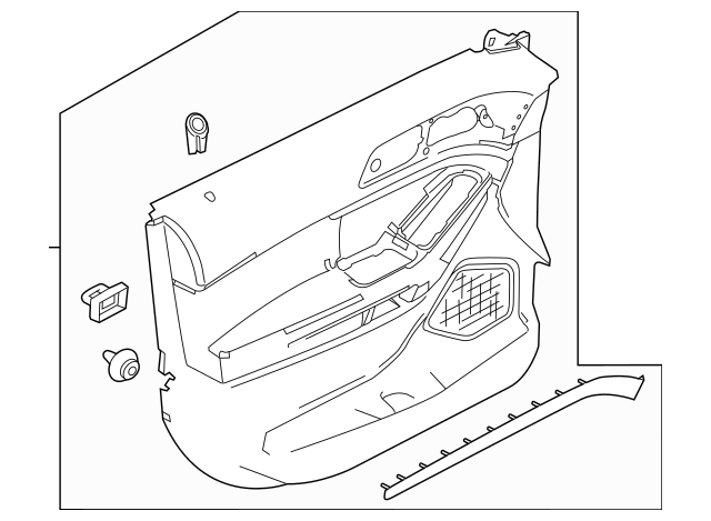 Genuine OEM Ford Interceptor Utility Door Trim Panel 16-19 FB5Z7823943GA