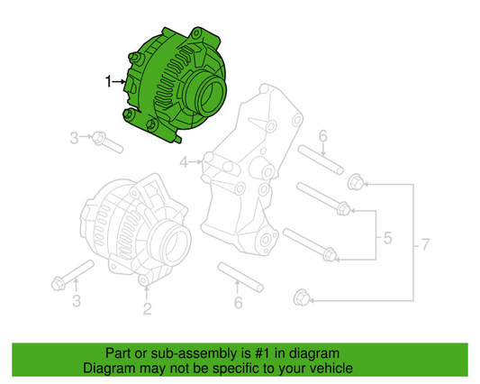 Genuine OEM Ford F250 Super Duty Alternator 08-10 7C3Z-10346-E Motorcraft GL917