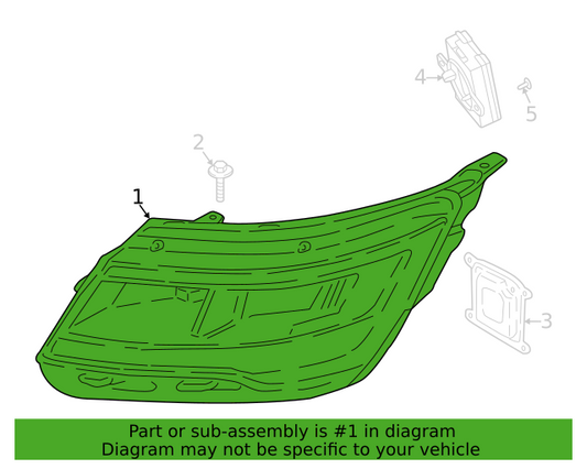 Genuine Ford OEM Explorer Right LED Headlight Passenger 2020-2022 LB5Z13008BB