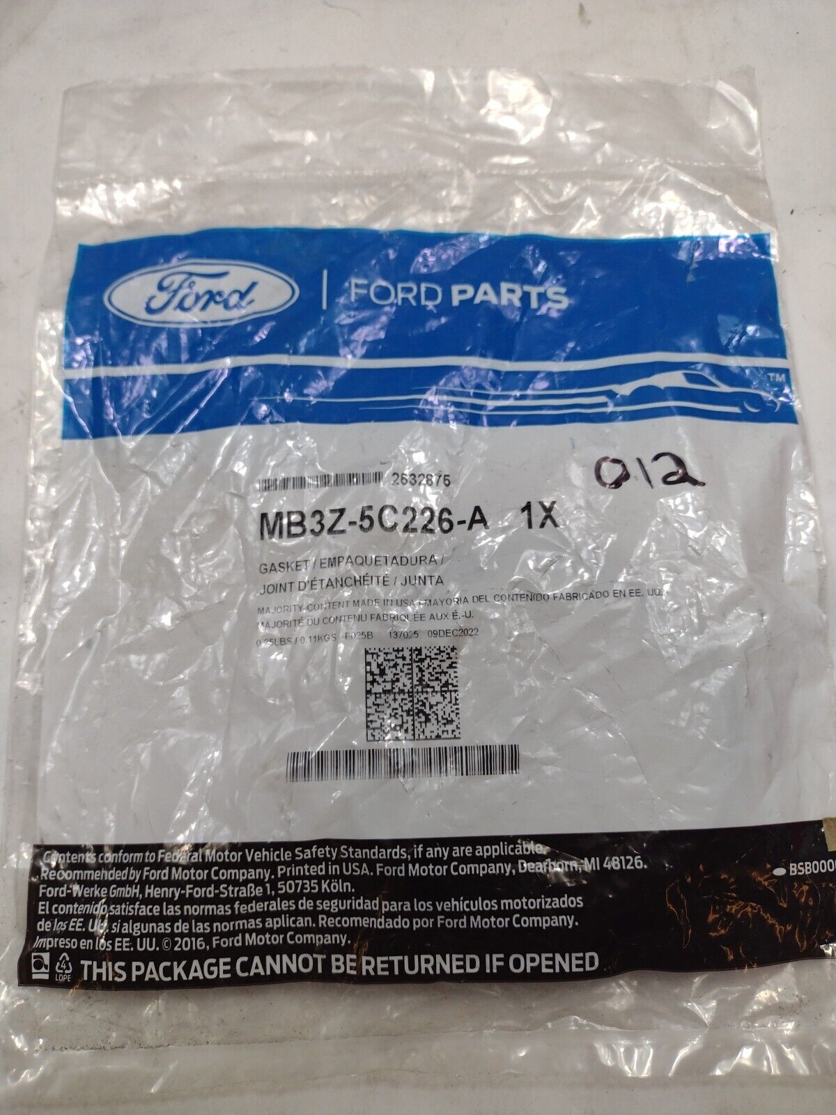 FORD OEM 15-20 F-150 Exhaust Components-Catalytic Cnvrtr Gasket FL3Z5C226A