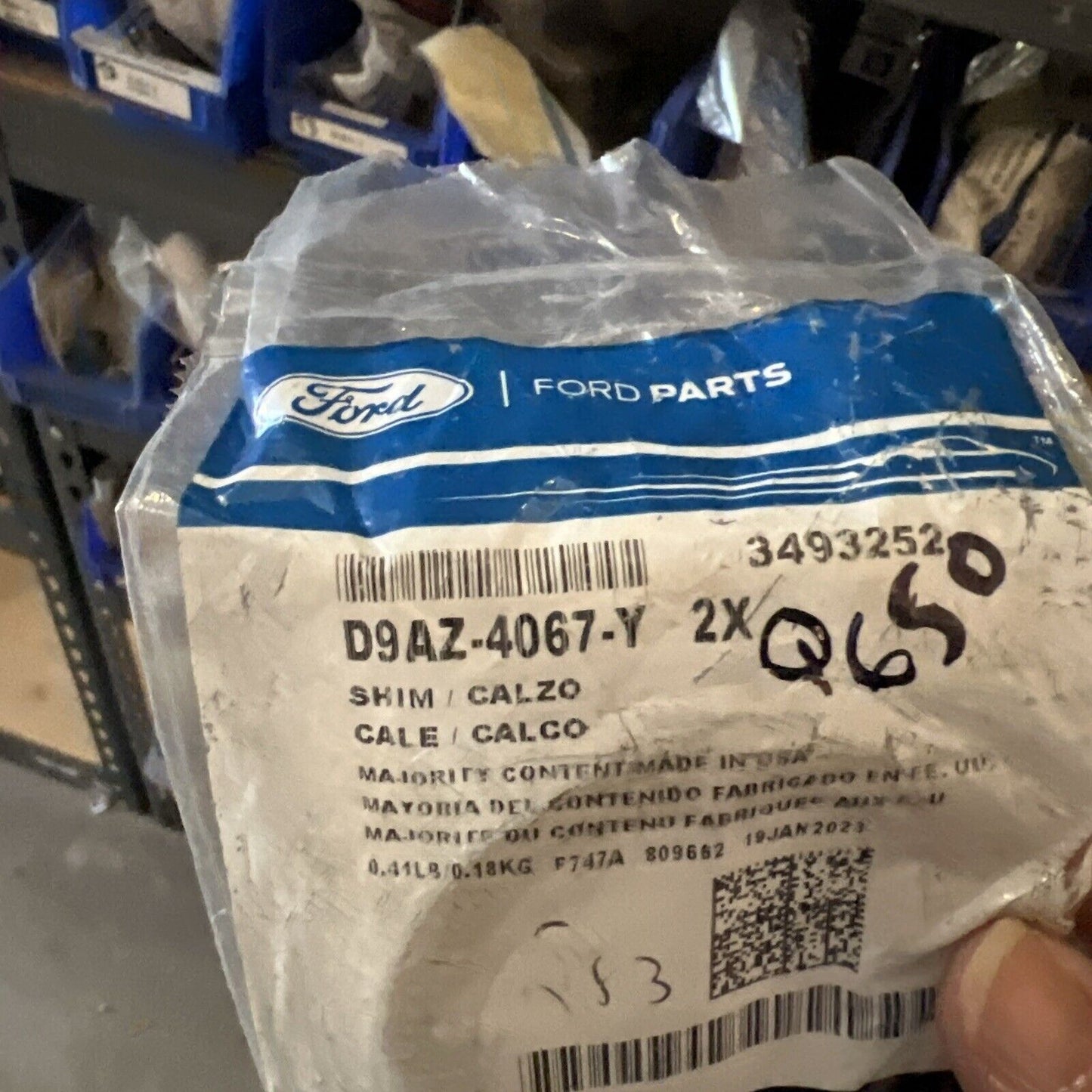 Genuine OEM Ford Shim Differential Driving Gr D9AZ4067Y