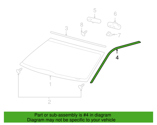 Ford 4L3Z-1803137-AA - MOULDING - WINDSHIEL