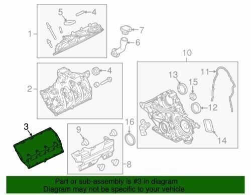 Genuine OEM Ford F-250 Super Duty Right Valve Cover Gasket 2011-2022 BC3Z6584D