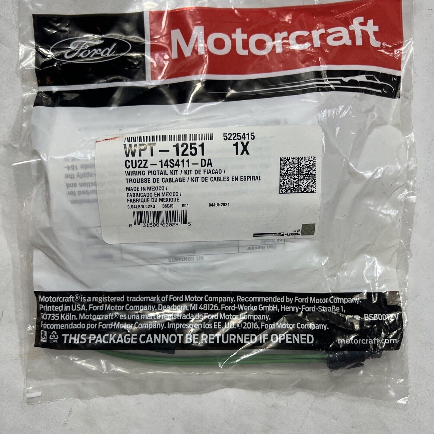 Genuine OEM Ford Engine Variable Timing Solenoid Connector Motorcraft WPT1251