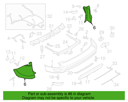 Genuine OEM Ford Escape Side Extension 2017-2019 Painted Silver GJ5Z17810APTM