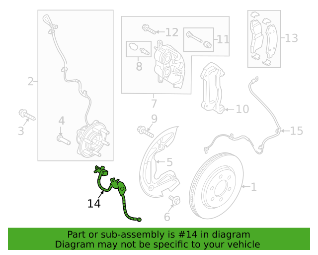 Genuine OEM Ford F-150 Front Left Brake Hydraulic Hose 2021-2022 ML3Z2078J