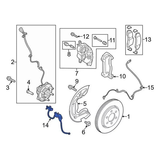 Genuine OEM Ford F-150 Front Left Brake Hydraulic Hose 2021-2022 ML3Z2078J