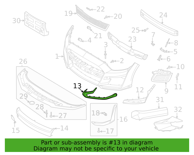 Genuine OEM Ford Mustang Front Right Bumper Cover Spacer Panel KR3Z17E810AA