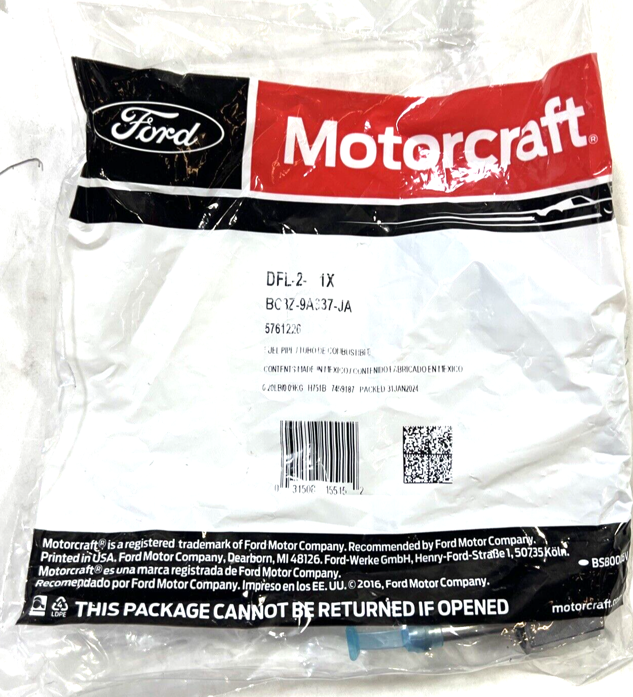 Genuine OEM Ford Diesel Fuel Injector Line Motorcraft DFL2