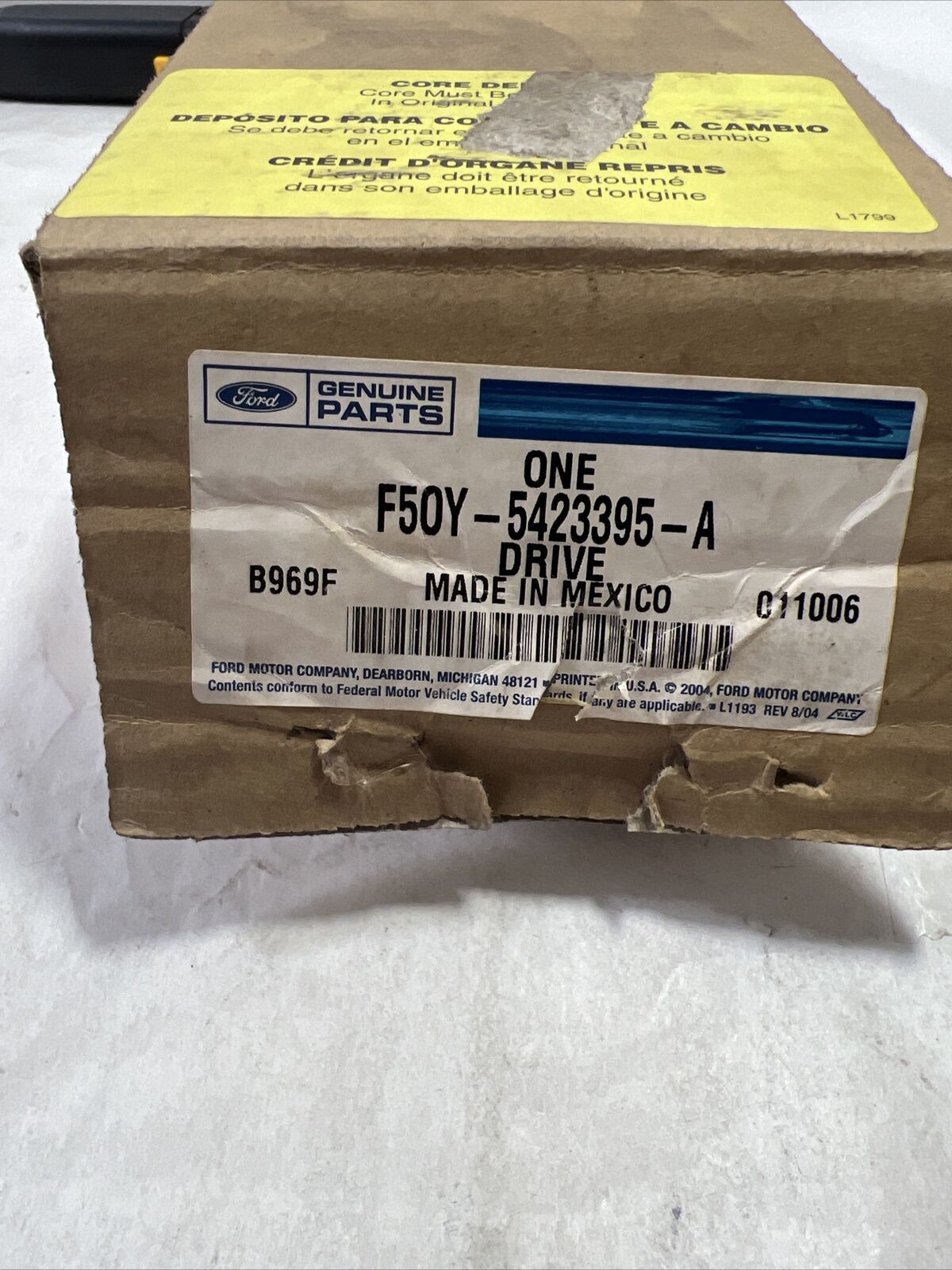 Genuine OEM Ford Power Window Motor F50y5423395a