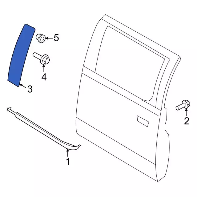 Genuine OEM Ford F250 Super Duty Door Molding 2017-2024 FL3Z1520555SE