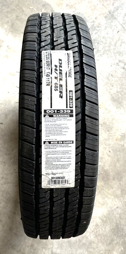 1 New Tire Bridgestone Dueler HT685 235/80-17 120R (33673)