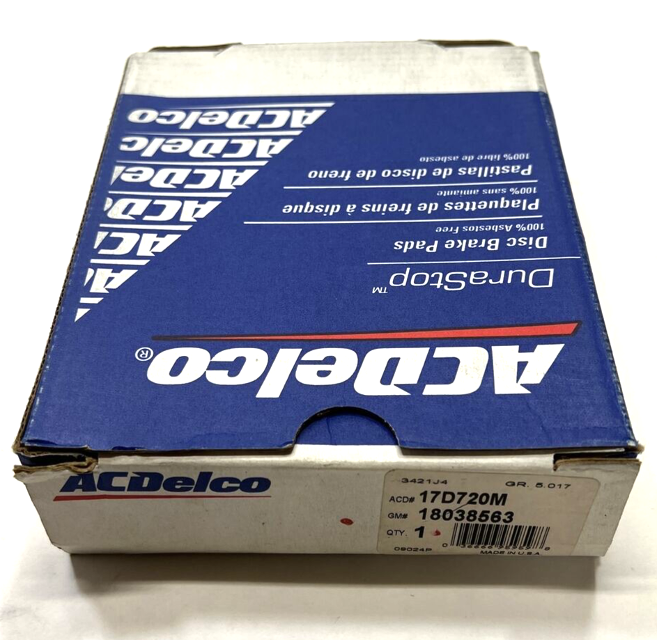 ACDelco Pro 17D720M Disc Brake Pad Set, Front