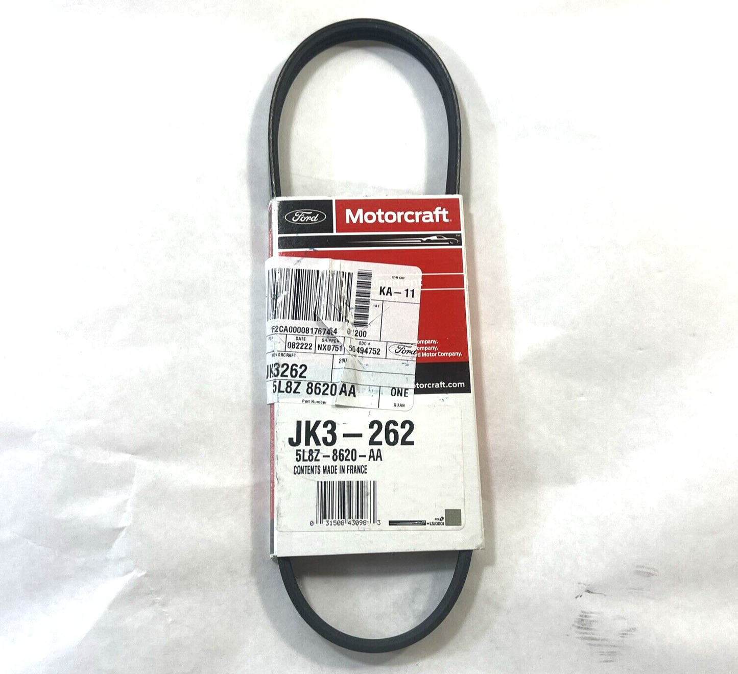 Genuine OEM Ford Escape Cooling Belts Pulleys-Water Pump Belt Motorcraft JK3262