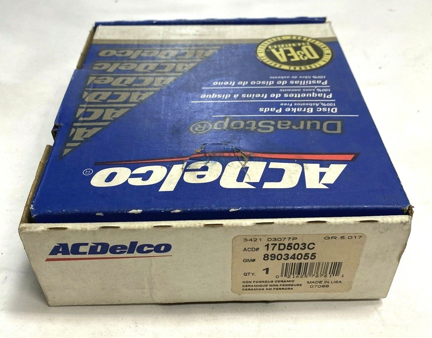 Genuine GM Pad Kit 89034055 ACDelco 17D803C