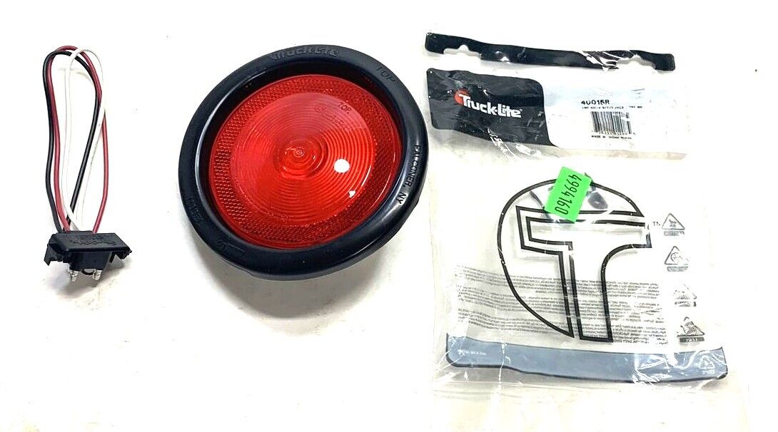 Trucklite 40015R Lamp Kit, 4" Round Stop Turn Tail Light w/ Gasket, 12V, Red