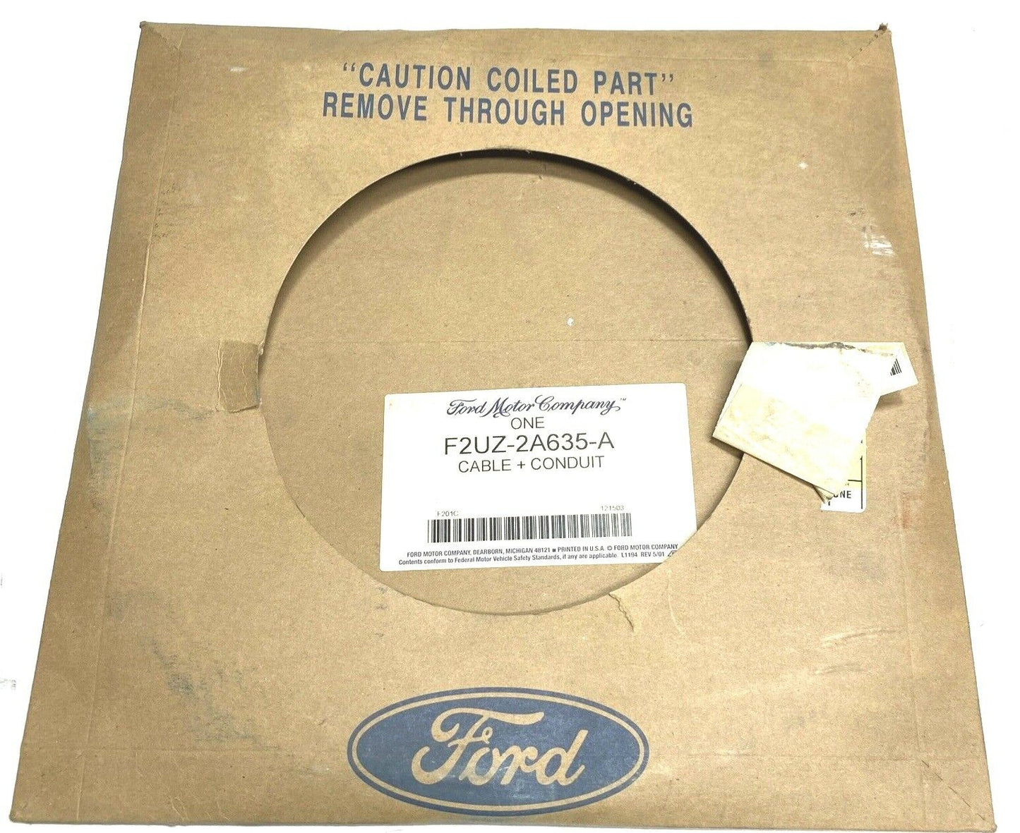 New OEM Ford E150 Parking Brake Cable 1992-94 F2UZ-2A635-A