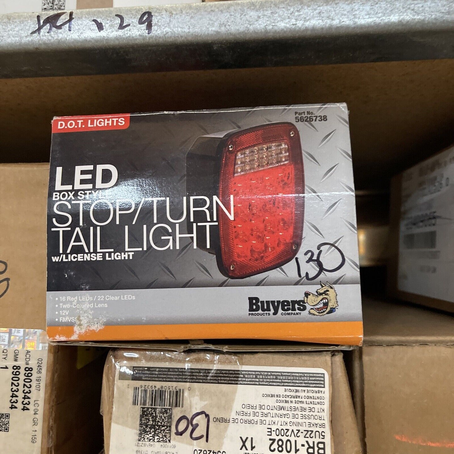 New OEM Genuine Buyers Product Driver Side 5.75 Inch Red Turn Tail Light 5626738