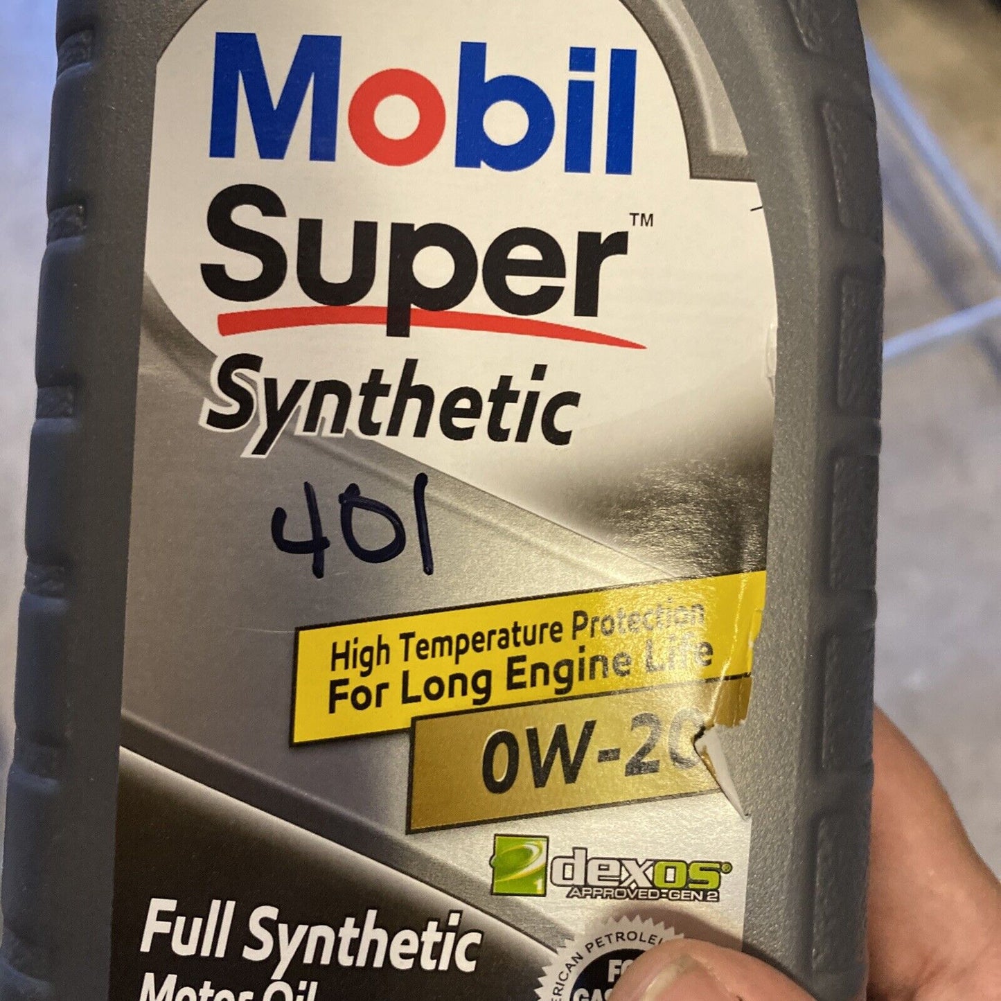 1-Quart Bottle of Mobil Super Synthetic 0W-20 Full Synthetic Motor Oil