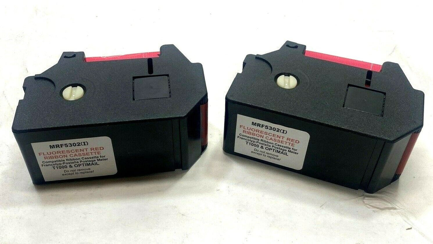 T1000 Optimail Francotyp Postalia Postage Meter Fluorescent Red Ribbon Cassettes