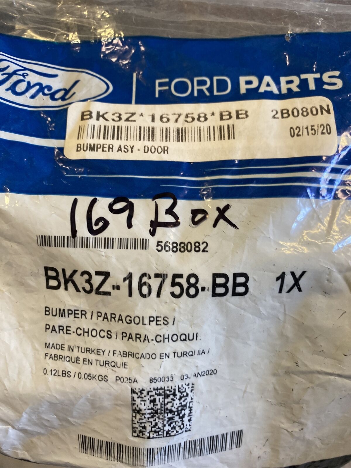 New OEM Geniune Ford Door Bumper Assembly BK3Z16758BB