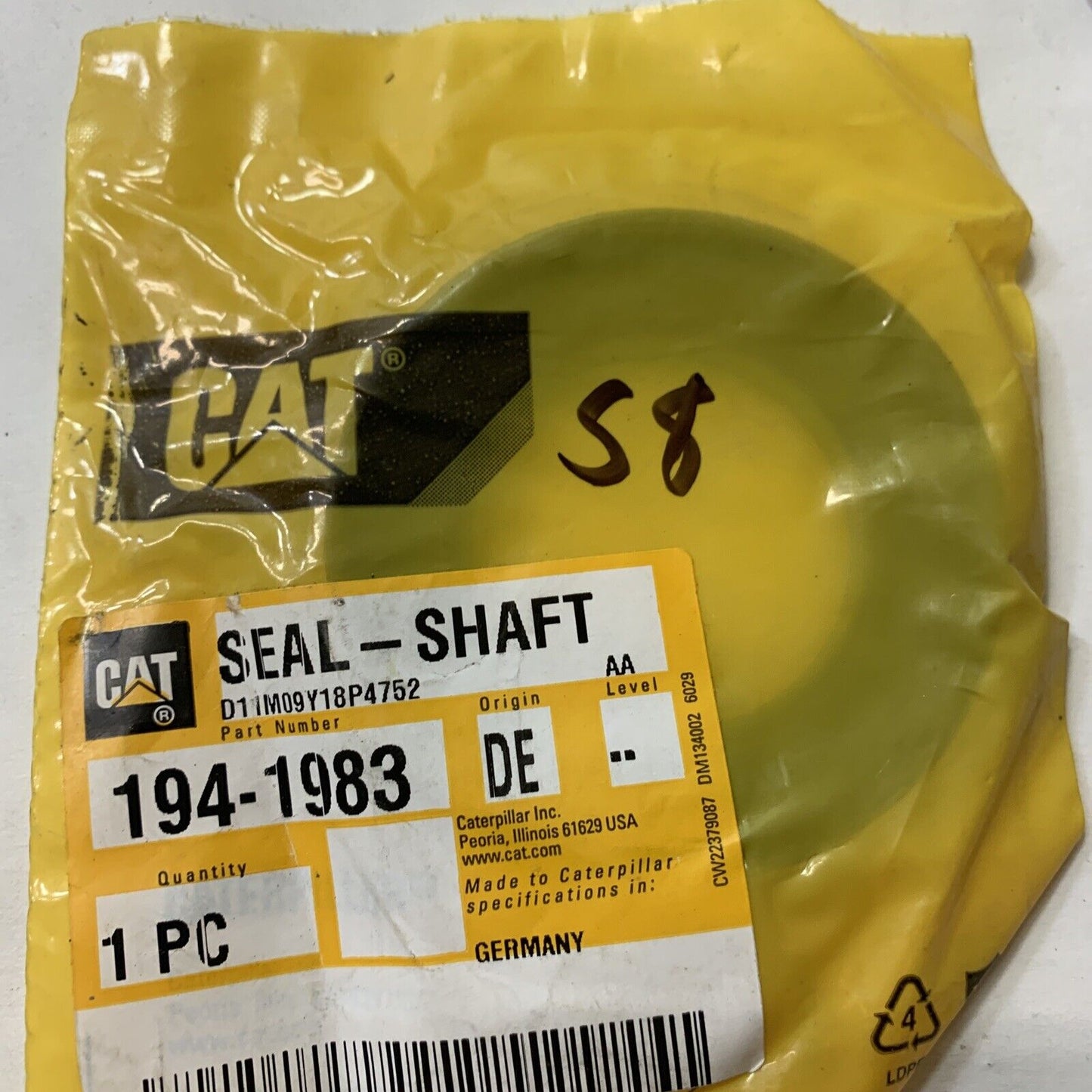 Caterpillar Seal Shaft 1941983 : 194-1983 : CA1941983 GENUINE CAT Part