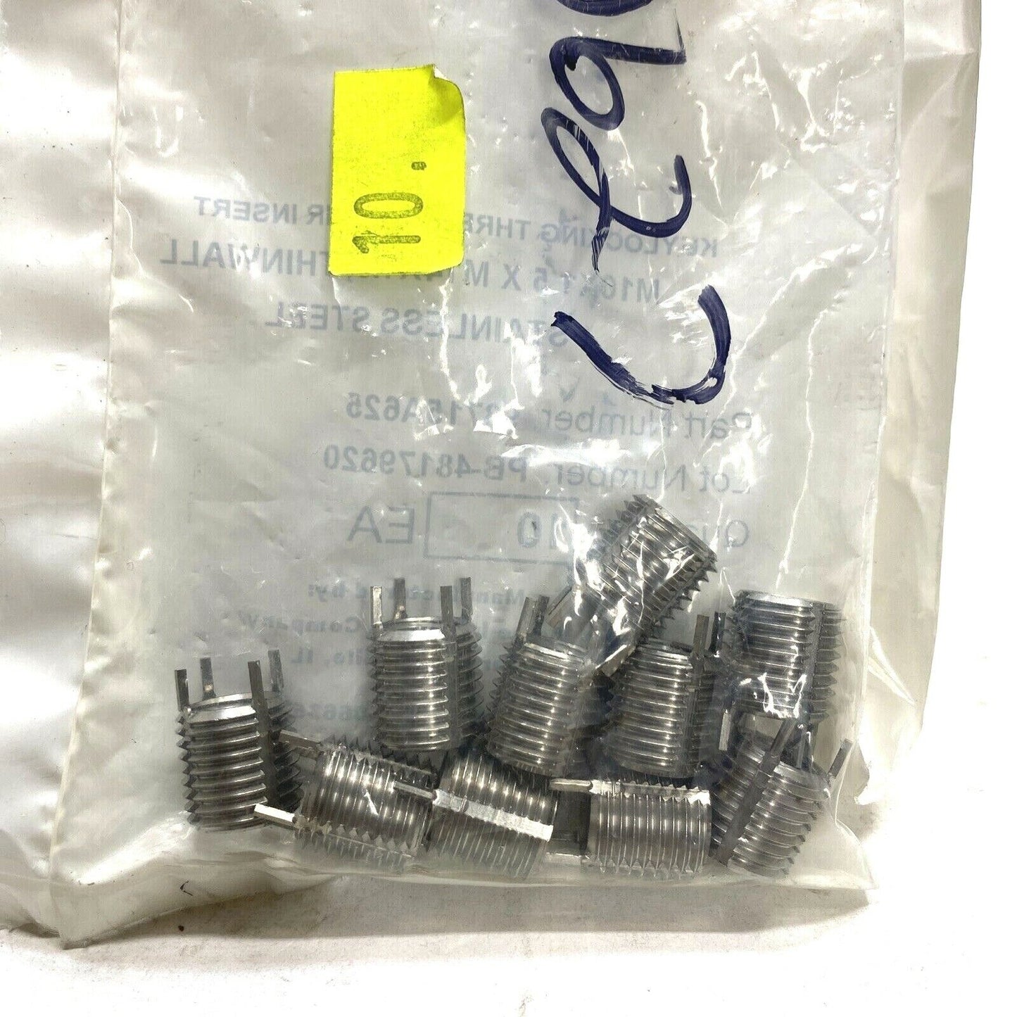 10 Pack Keylocking Threaded Inserts- M10X1.5 X M14X1.5 STAINLESS STEEL - 10 pack