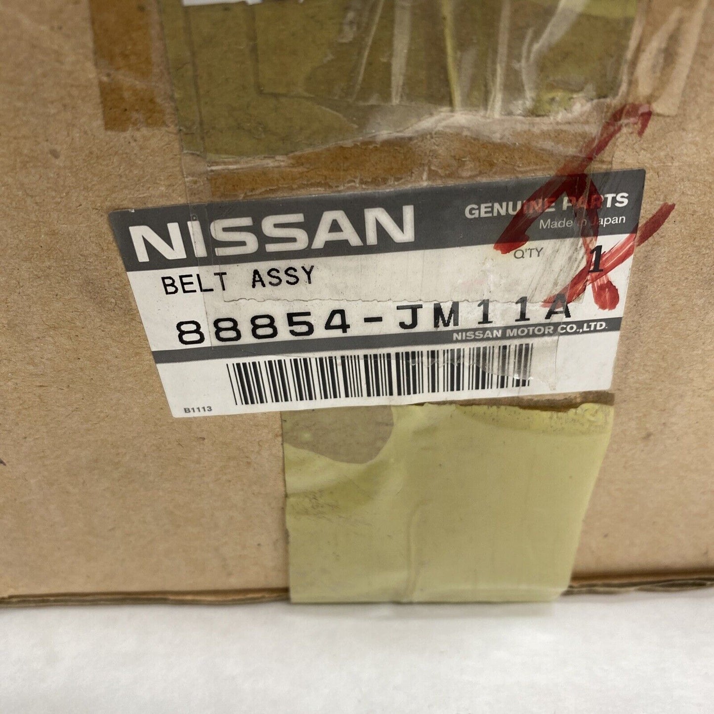 New OEM Nissan Rogue Seat Belt Assembly Center Rear 2010-15 88854-JM11A