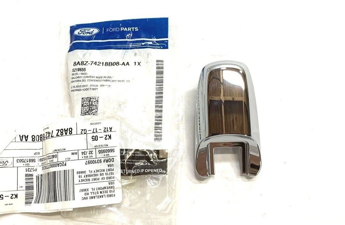 New OEM Gneuine Ford Rear Lock Hardware Door-Handle Bezel 8A8Z74218B08AA