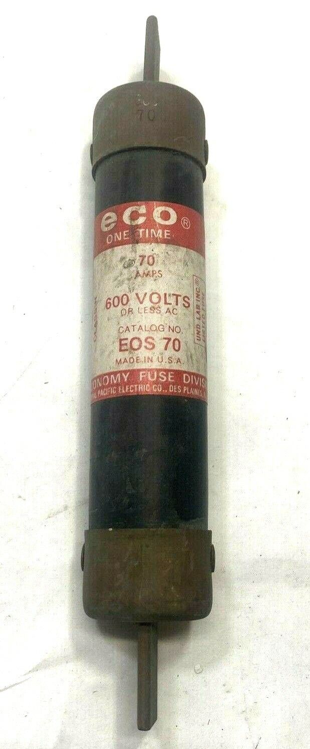 New ECO One Time Fuse 70 Amp 600 Volt Catalog EOS70