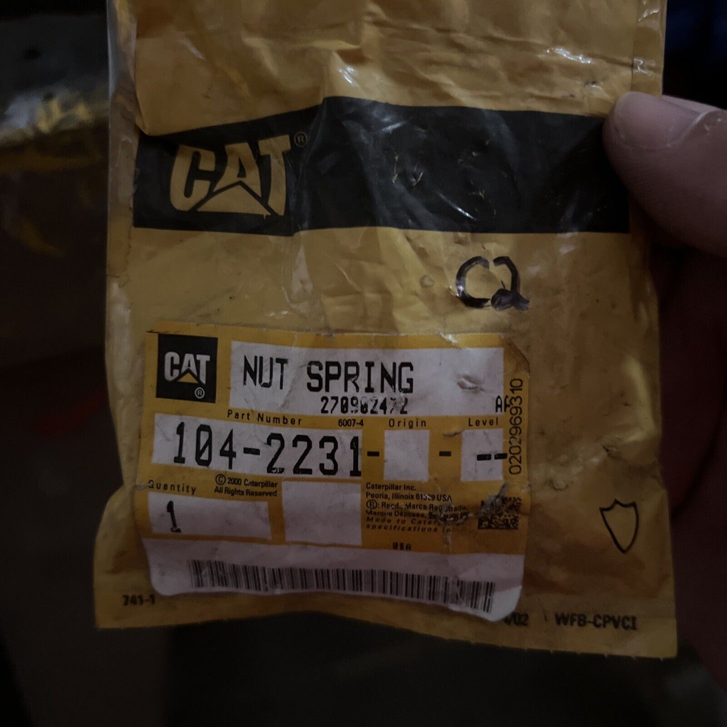 1042231 Nut Spring Fits Caterpillar Models