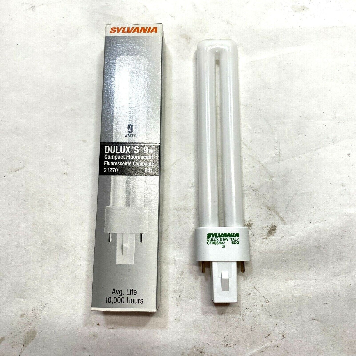 10 Pack - New Sylvania Compact Fluorescent 2 Pin Single Tube 21270