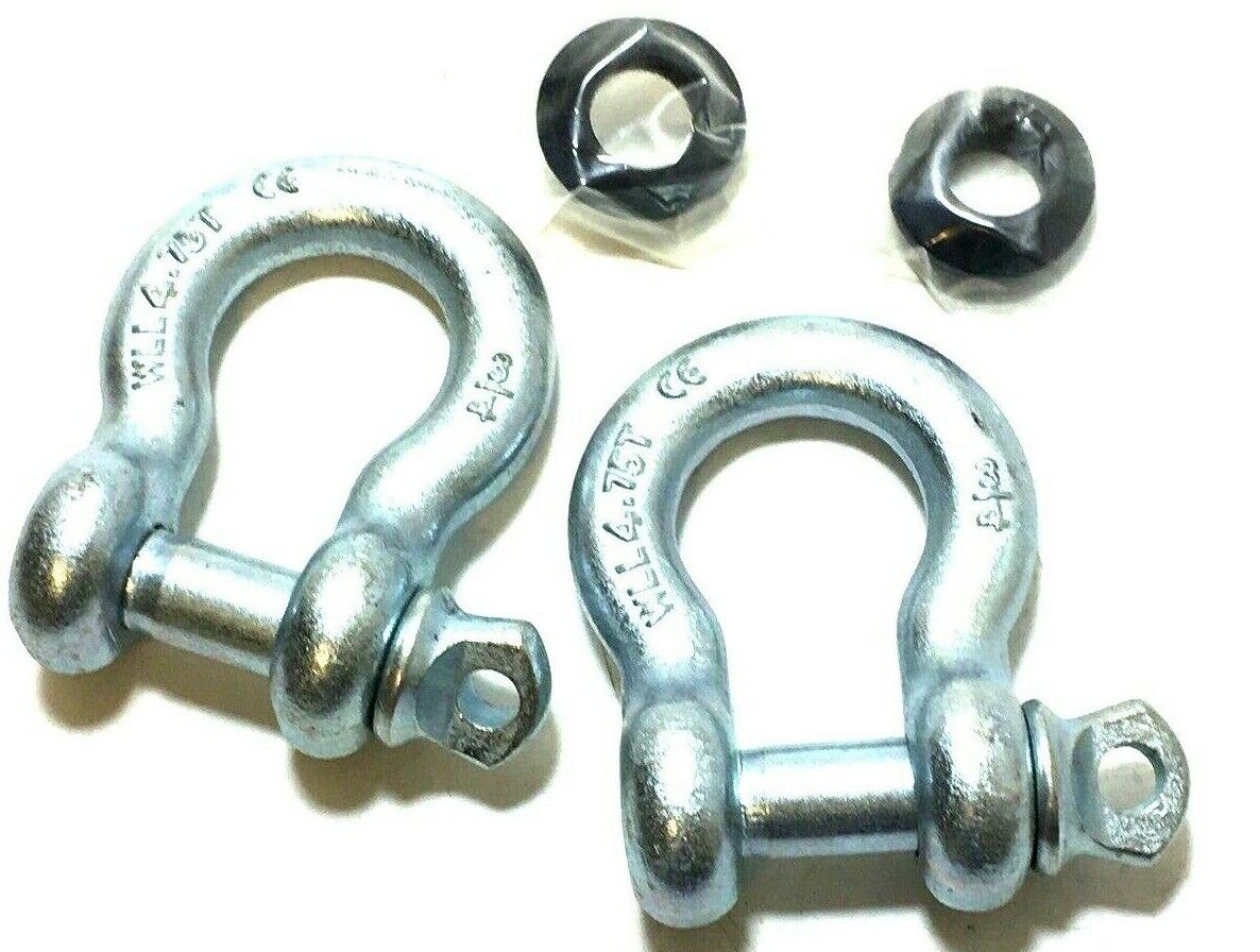 New Off Road D-Ring Shackle Kit for 1990-2006 Jeep Wrangler Crown 2546D2R